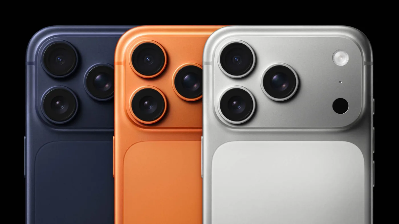 Imagem principal da Palace Phones com três iPhones em destaque nas cores azul, laranja e prata